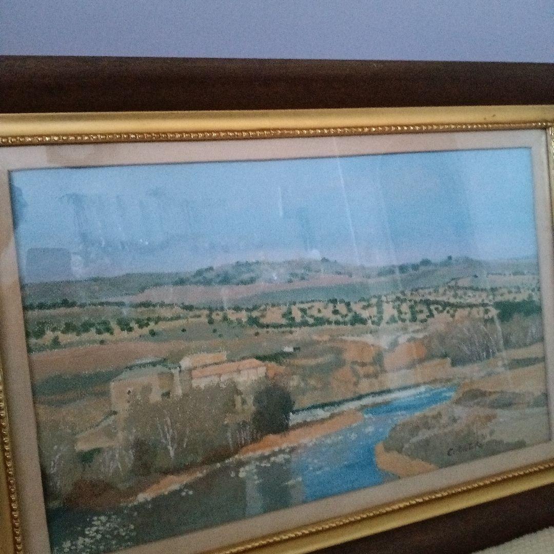 トレド風景　作者署名あり　油絵１０号