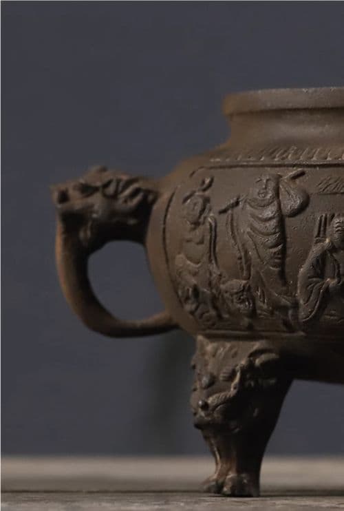 鉄器 十八羅漢香炉 祠に 奉ります 鉄香炉 工芸品美術品 置物