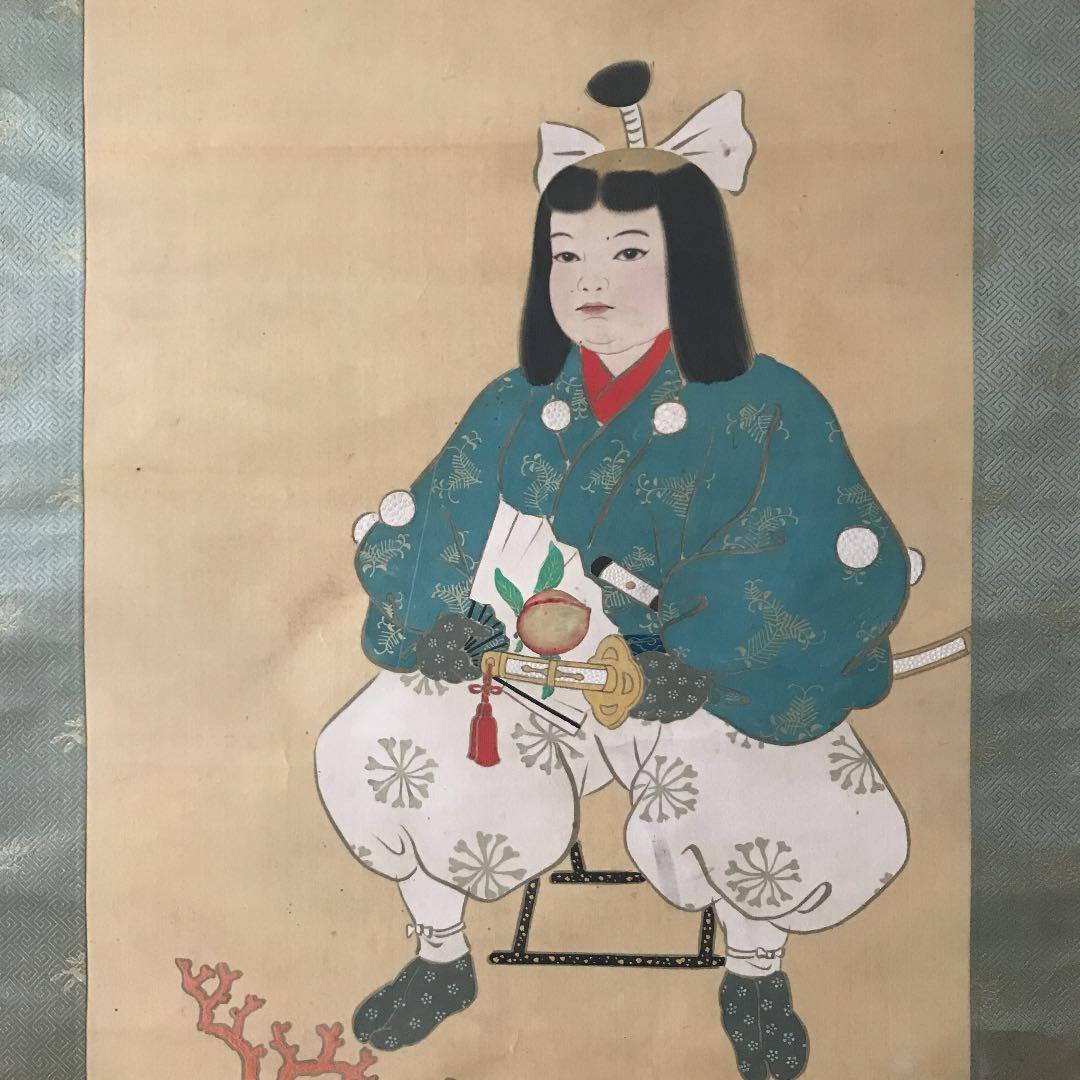 貴重　100年前出産祝い　掛軸　骨董　古美術