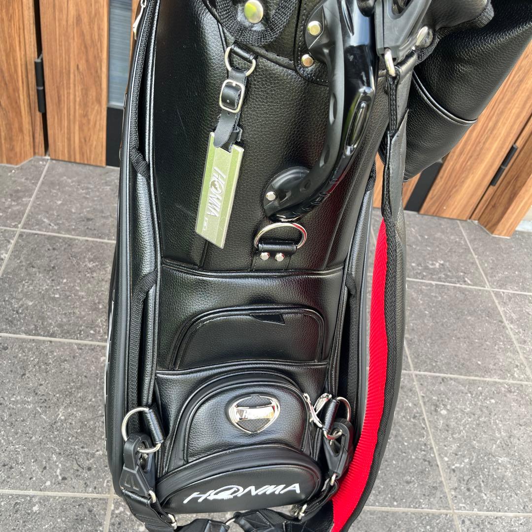 HONMA キャディバッグ ブラック/レッド