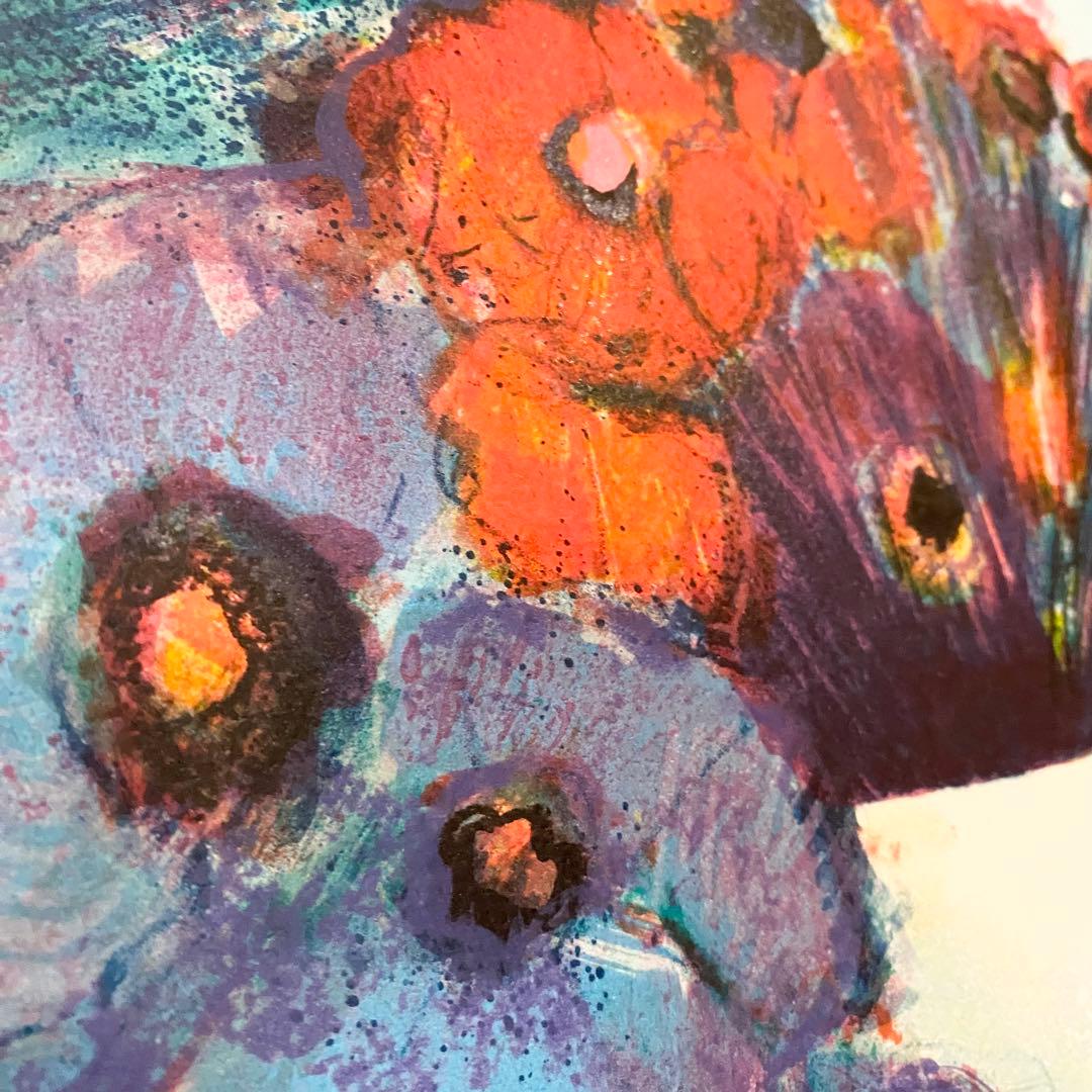 アレンバック リトグラフ 花咲く庭の片隅 14/200