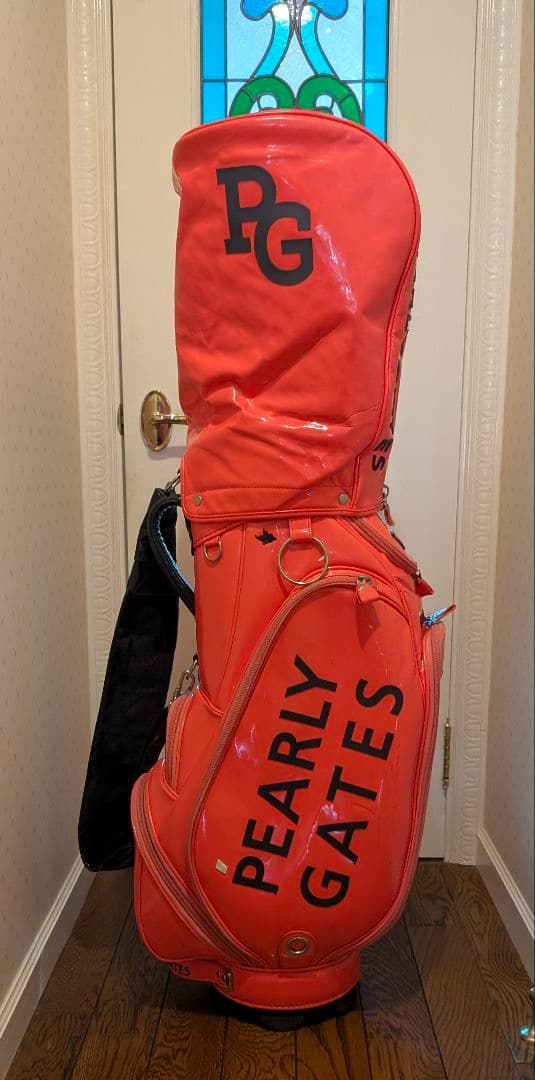 yuki PEARLY GATES キャディバッグ オレンジ 使用品