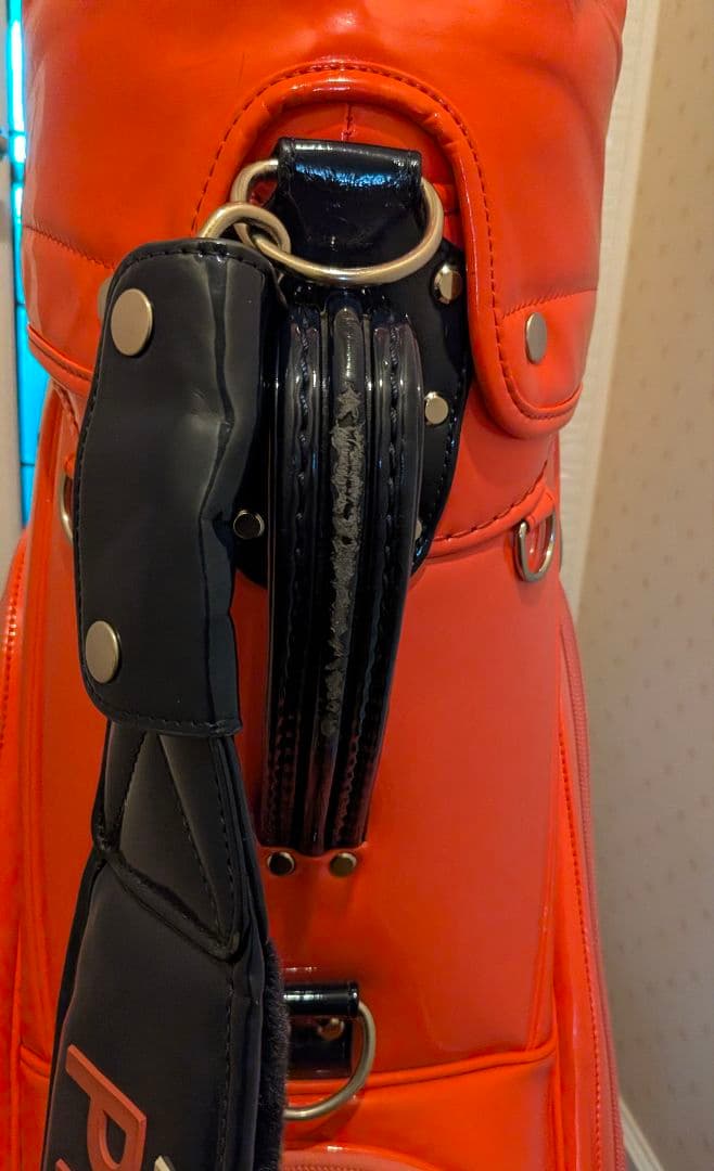 yuki PEARLY GATES キャディバッグ オレンジ 使用品