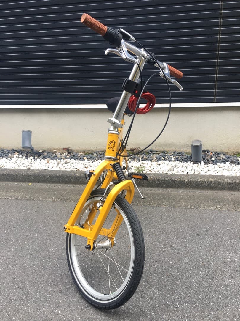 ○[ほぼ超美品] プジョ－ Pacific 18 折り畳み自転車 2002年 黄