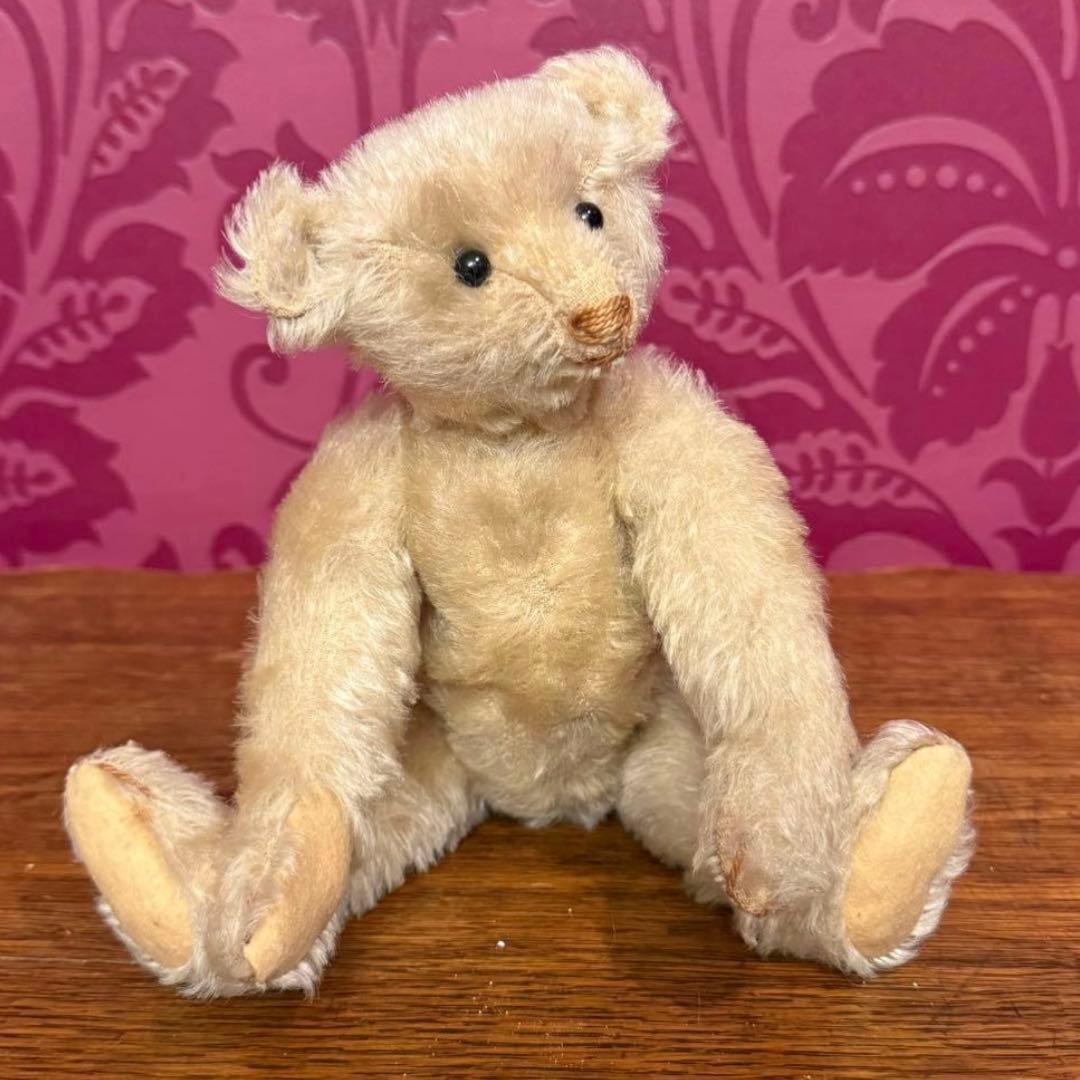 シュタイフ Steiff アンティークテディベア　ホワイト　22cm