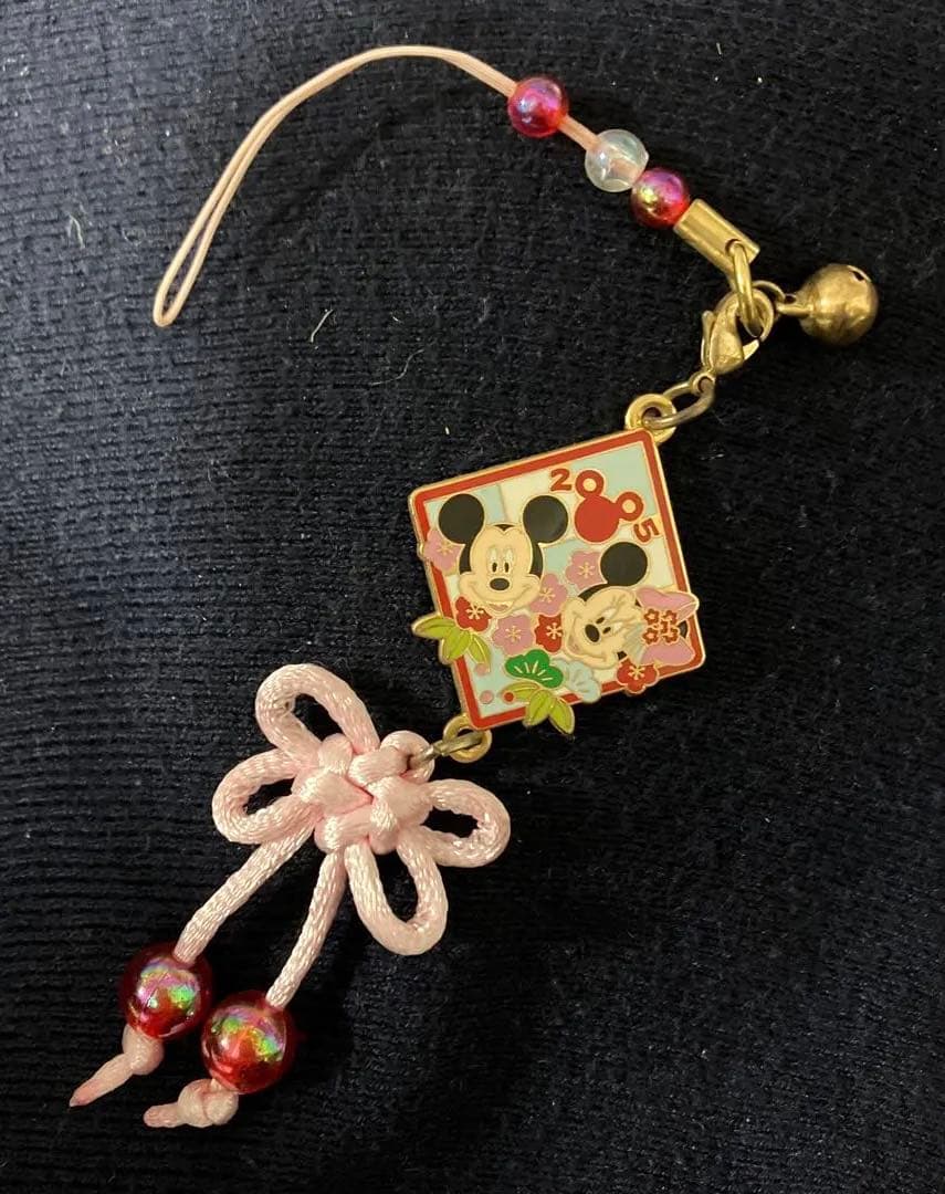2005年 ミッキーマウス ミニーマウス　お正月ストラップ　日本和風　松竹梅