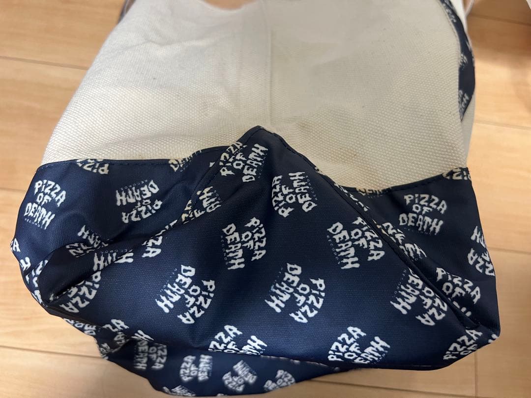 PIZZA OF DEATH トートバッグ　ネイビー　ストラップ２本付