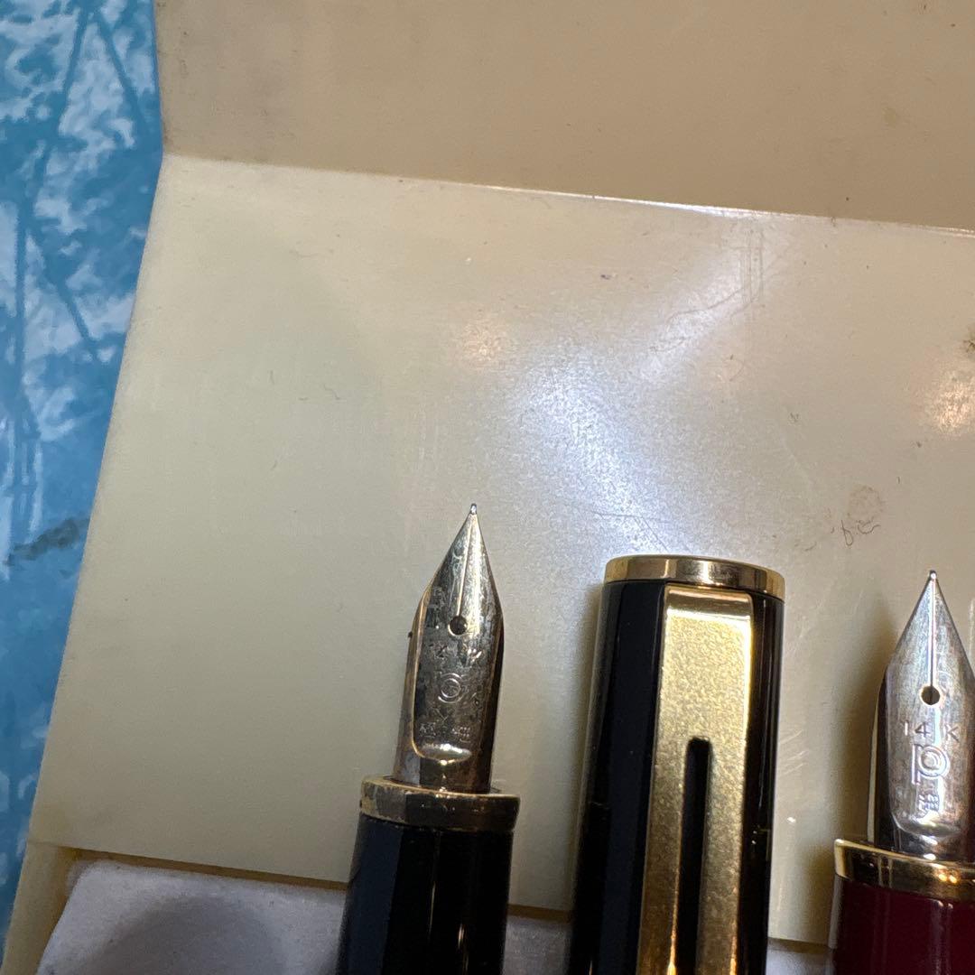 プラチナ　昭和時代の14金ペン先万年筆　４本