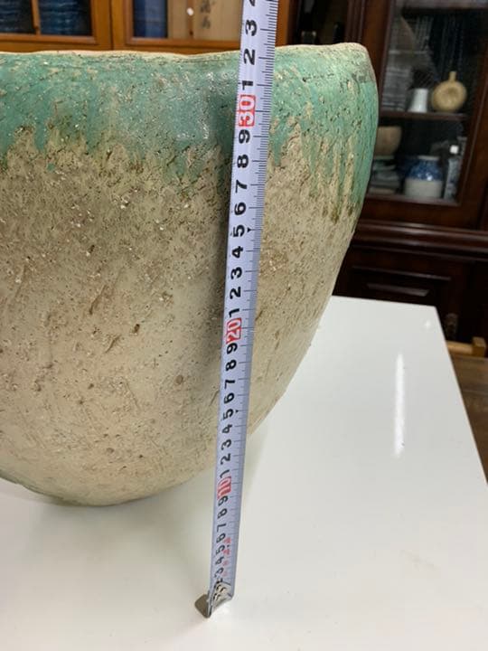 つくばい　ガーデニング　庭　オブジェ　メダカ　金魚　殿白窯　民芸陶器　手作り