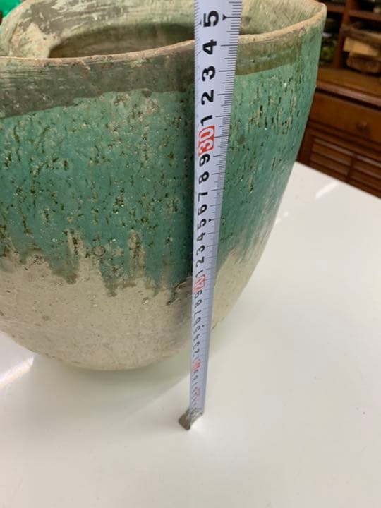 つくばい　ガーデニング　庭　オブジェ　メダカ　金魚　殿白窯　民芸陶器　手作り