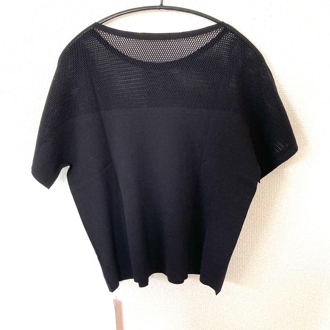 チャコット ノーソーイングニット メッシュコンビ 黒 M Tシャツ ヨガウェア