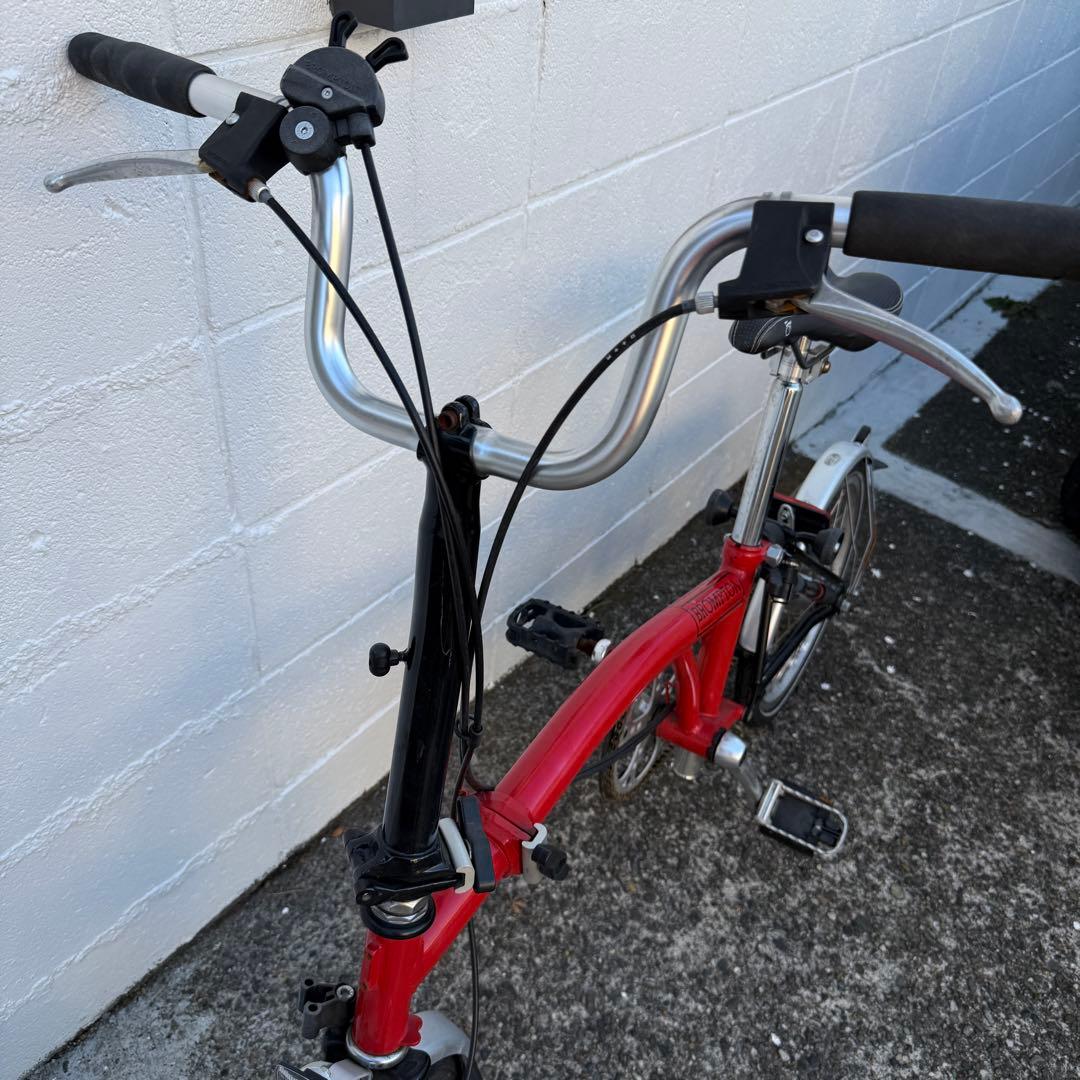 ブロンプトン　自転車本体　赤　折りたたみ自転車　チューブ新品　エアポンプ付き