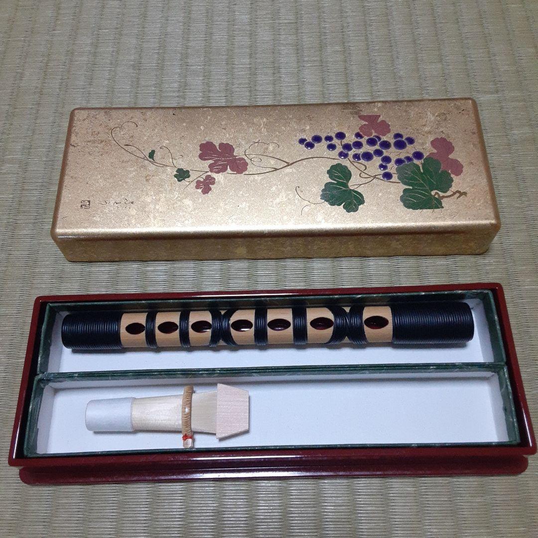 雅楽　篳篥　白竹　籐巻き　図紙付き