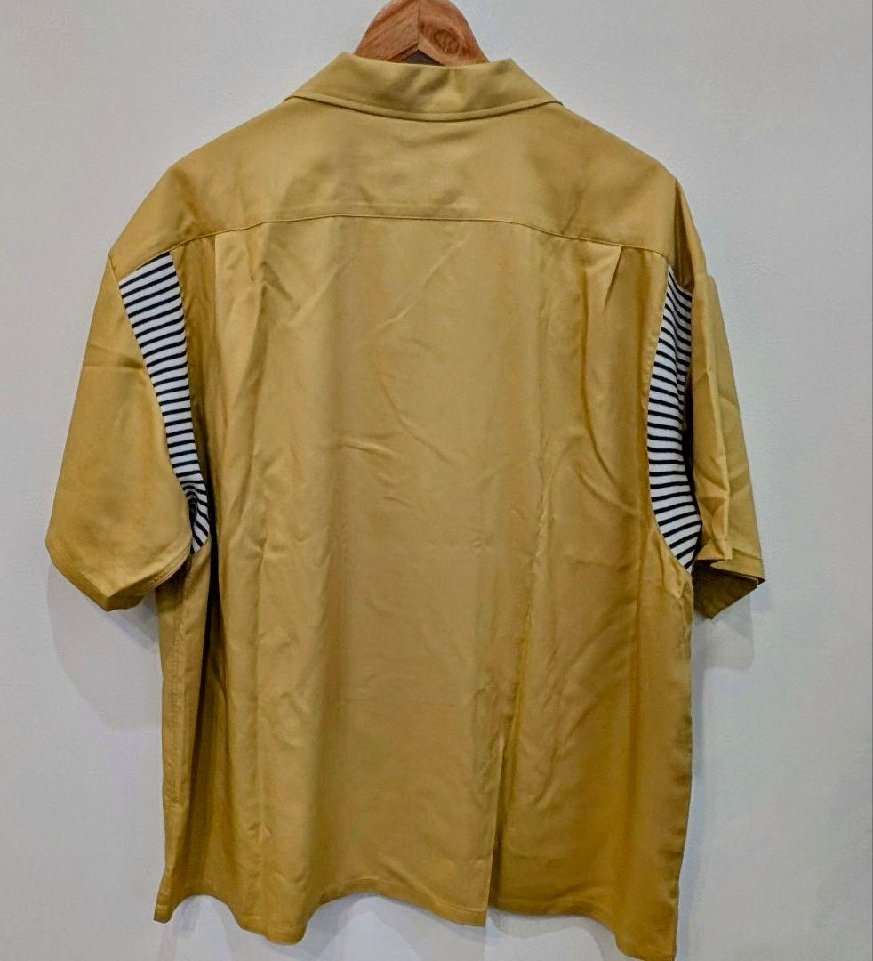 CALEE ベージュ XL シャツ ストライプ