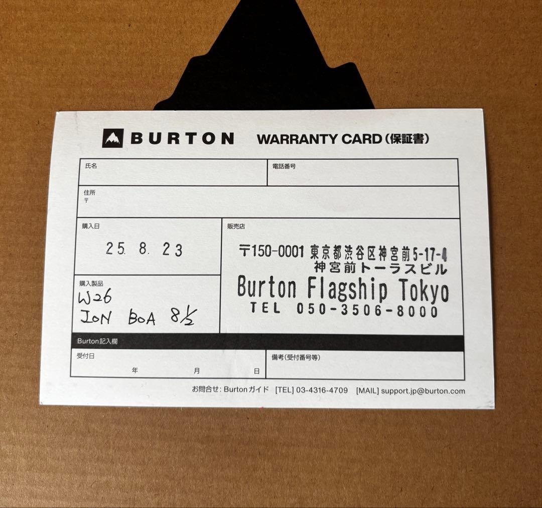 25-26 Burton ION BOA 26.5 バートン アイオン
