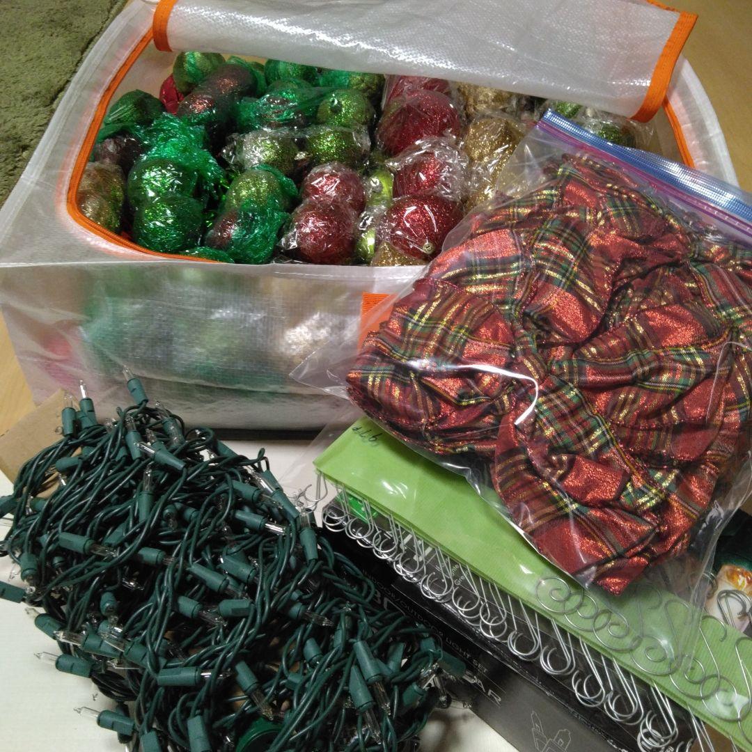 Xmas オーナメントセット☆ボール·リボン·ライト·店舗ディスプレイ