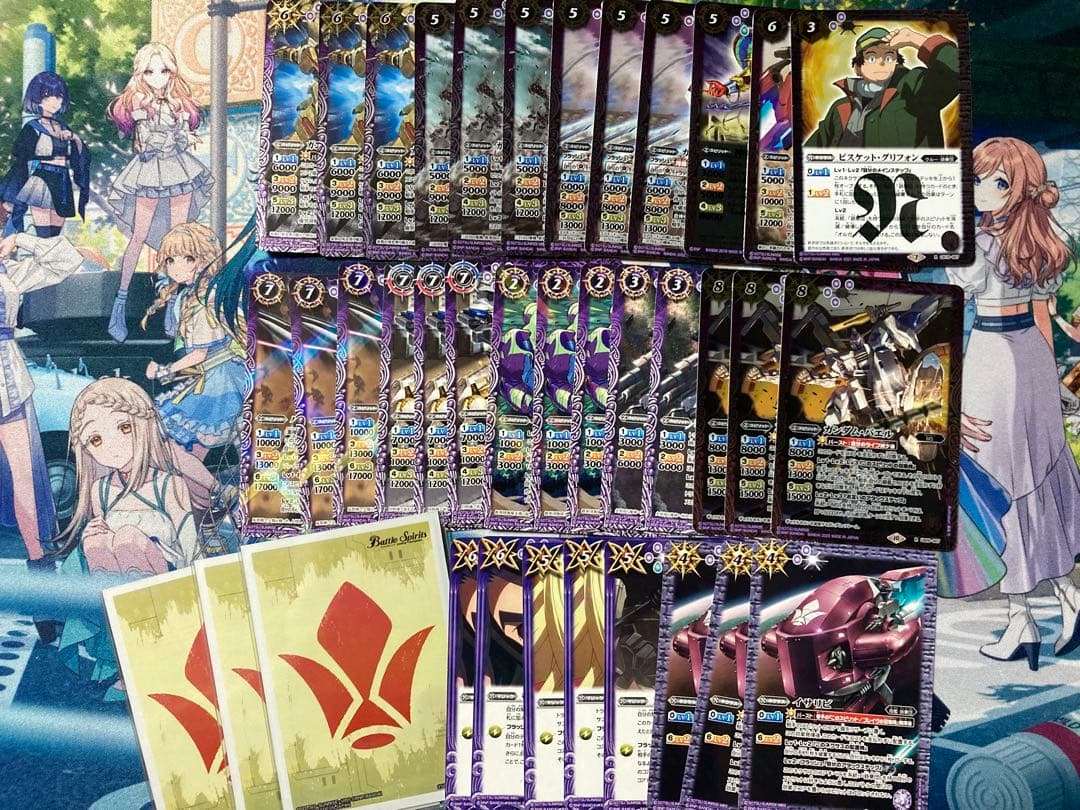 バトスピ 鉄華団　デッキ　デッキパーツ、スリーブ付き
