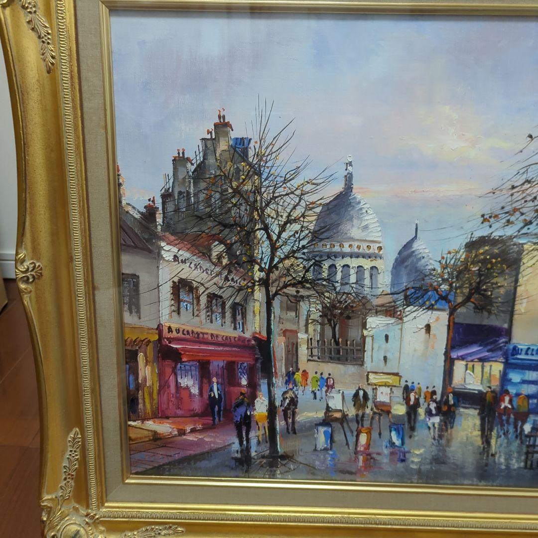 絵画　油絵（パリの風景画）