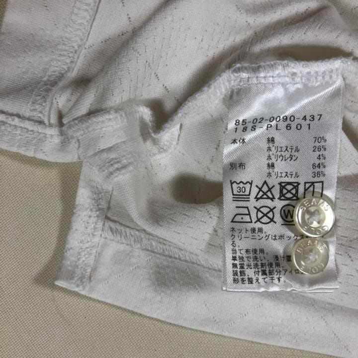 ビームスゴルフ ポロシャツ パープルレーベル ホワイト Mサイズ レディース