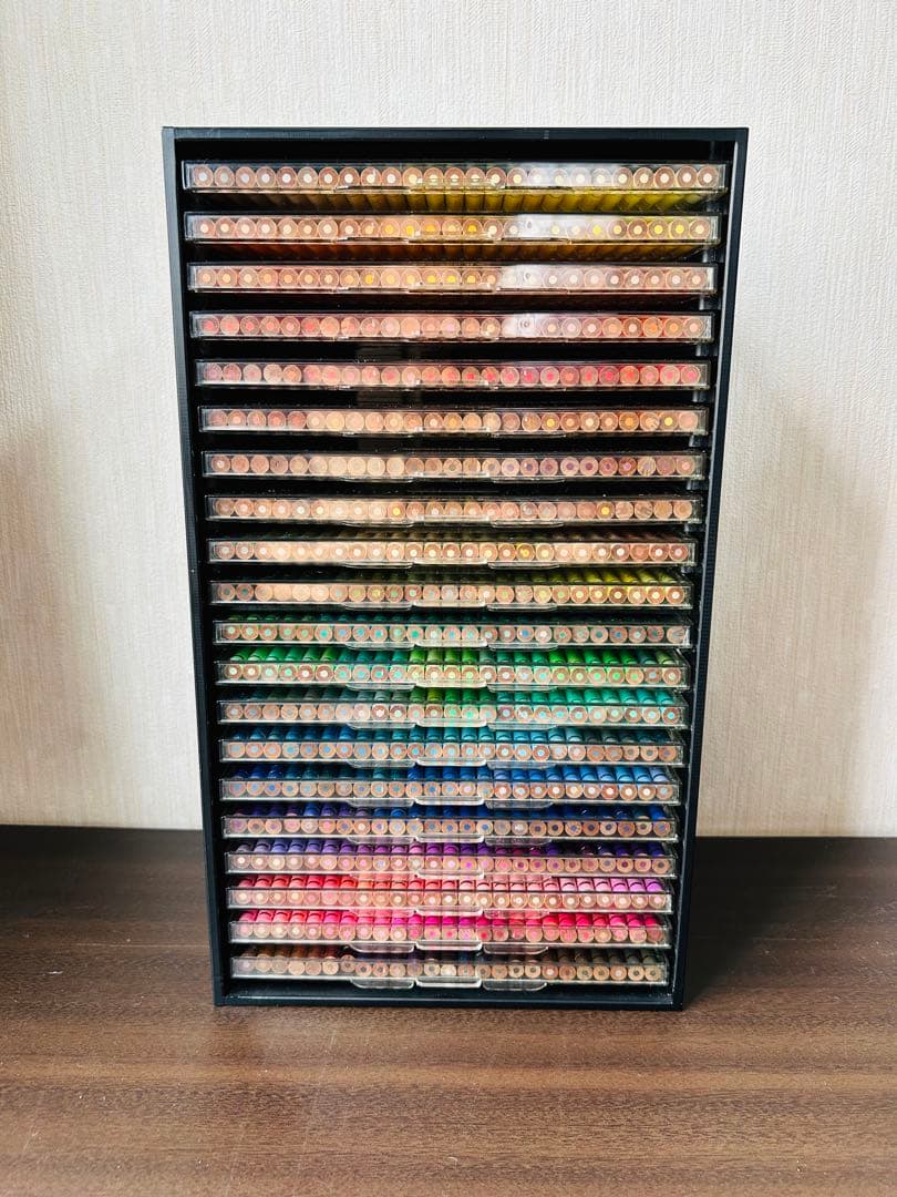 Mamamiak　色鉛筆セット　500色　収納棚付き