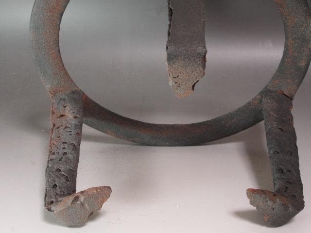 ☆　大西清右衛門　笹瓜炉五徳　裏千家　十四代　淡々斎の花押がございます☆y521