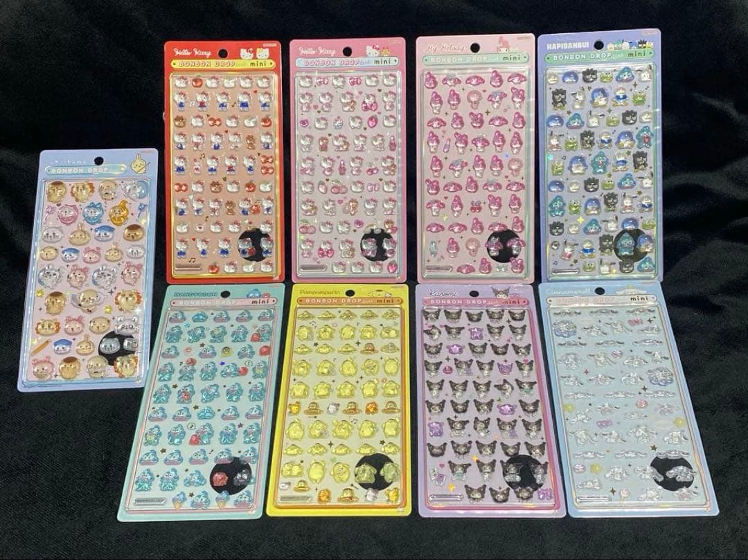 ボンボンドロップシール　サンリオ8枚セット　ちいかわ1枚