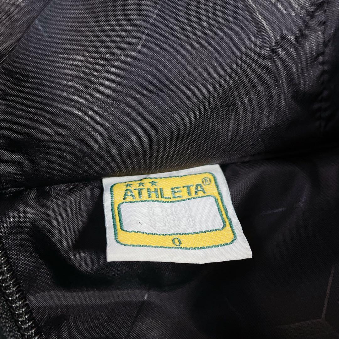 美品　アスレタ　中綿入ロングコート　ベンチコート　カモフラ柄　ロゴ入　Oサイズ