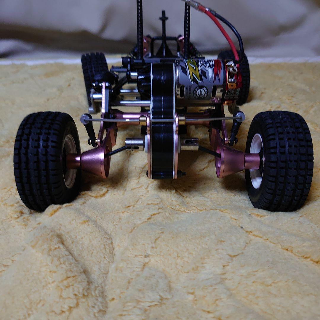 タミヤマイティフロッグ　アルミシャーシ仕様　VWビートル506ボディ付き