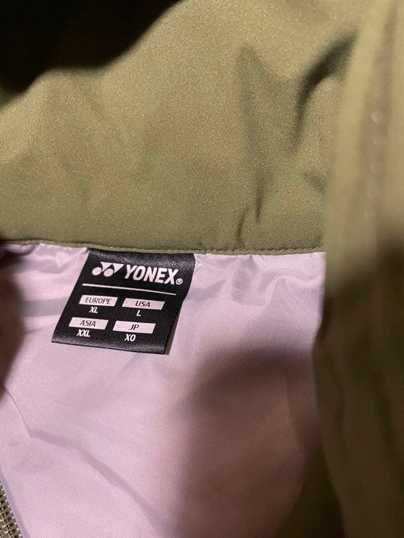 YONEX ベンチコートカーキー　XO ほぼ未使用