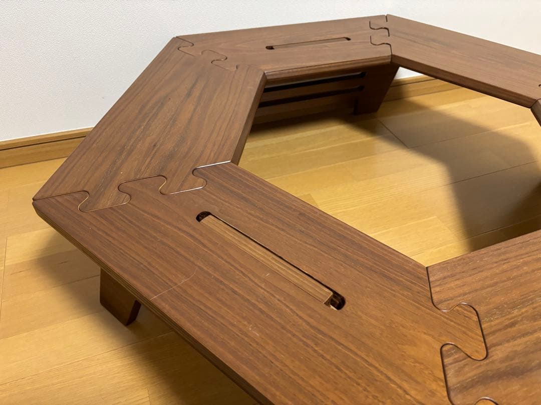 The Arth クル次郎 ざぁーす ヘキサテーブル ウォールナット 六角