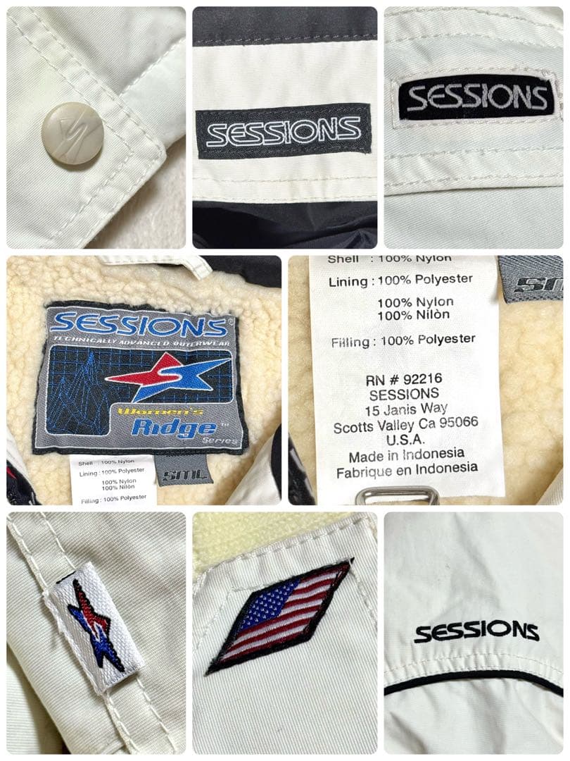 セッションズ スキーウェア ジャケット ボア フード
