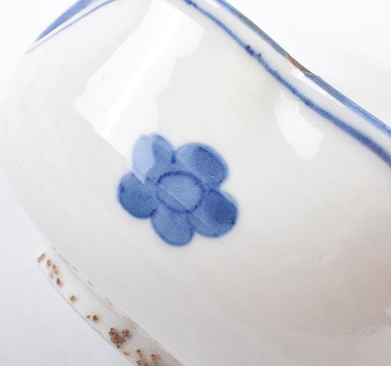 カルカル63 中国　古染付　山水文　向付　十人前　時代箱付　D　3915C