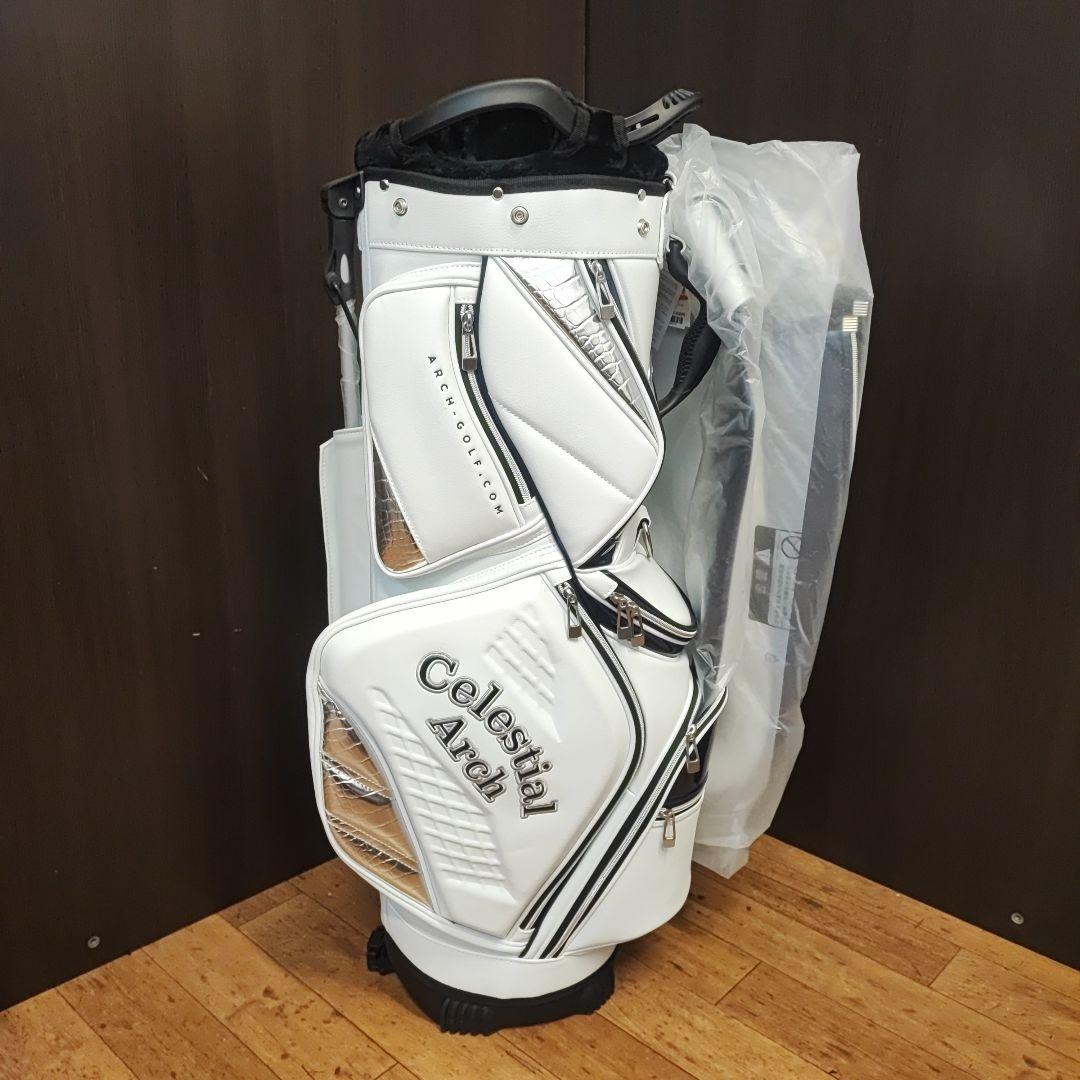 新品 数量限定 アーチゴルフ スタンドキャディバッグ 9.5インチ ホワイト