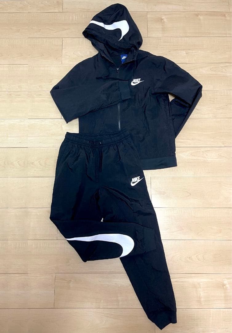 未使用 廃盤 レア NIKE 上下 S ナイロンジャケット ビッグスウォッシュ