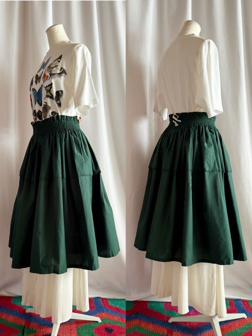 古着 ビンテージ ハワイアン ハンドメイド アロハ スカート 美品 希少