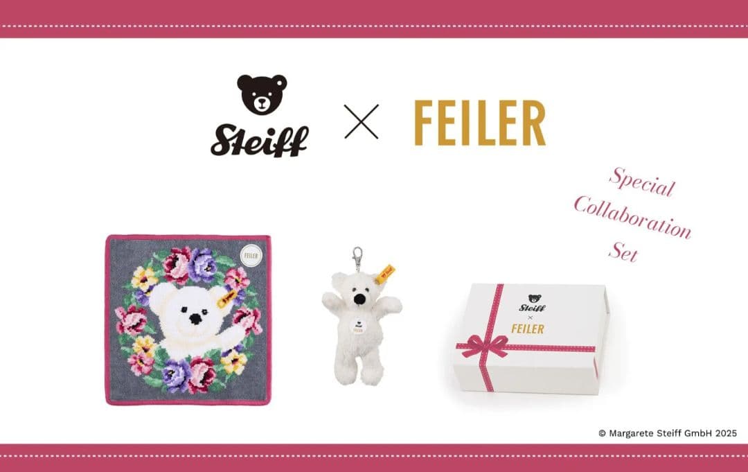 Steiff x FEILER フェイラー シュタイフ 三越 特別コラボセット