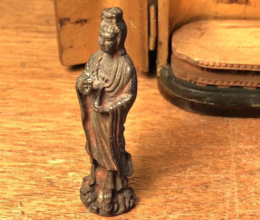 【 厨子入り観音 】　携行仏　江戸～戦前