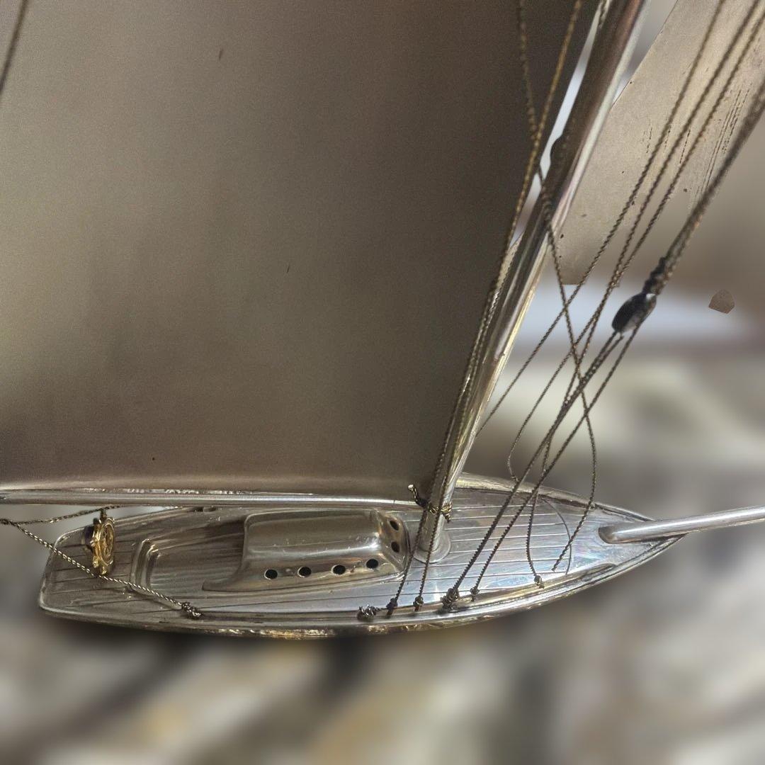 銀製 ヨット スターリングシルバー Sterling 帆船模型 昭和レトロ