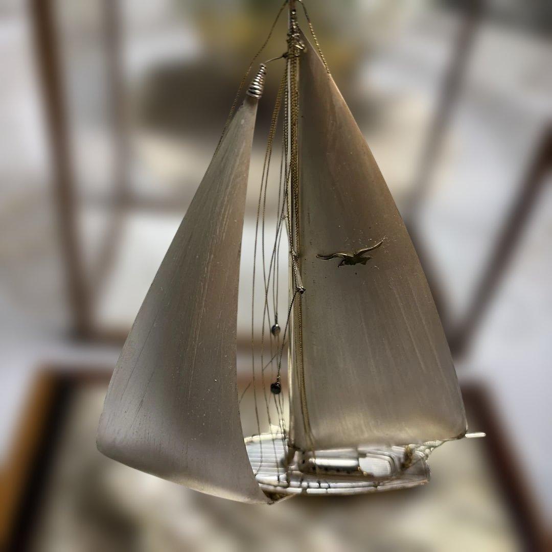 銀製 ヨット スターリングシルバー Sterling 帆船模型 昭和レトロ