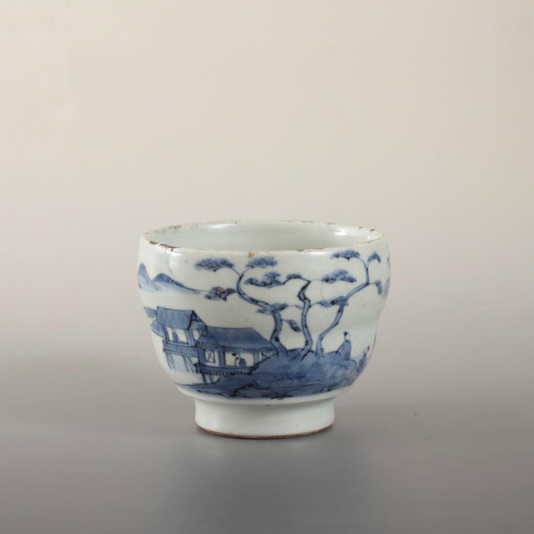 南京染付 茶碗 茶道具 中国美術 古美術 古道具