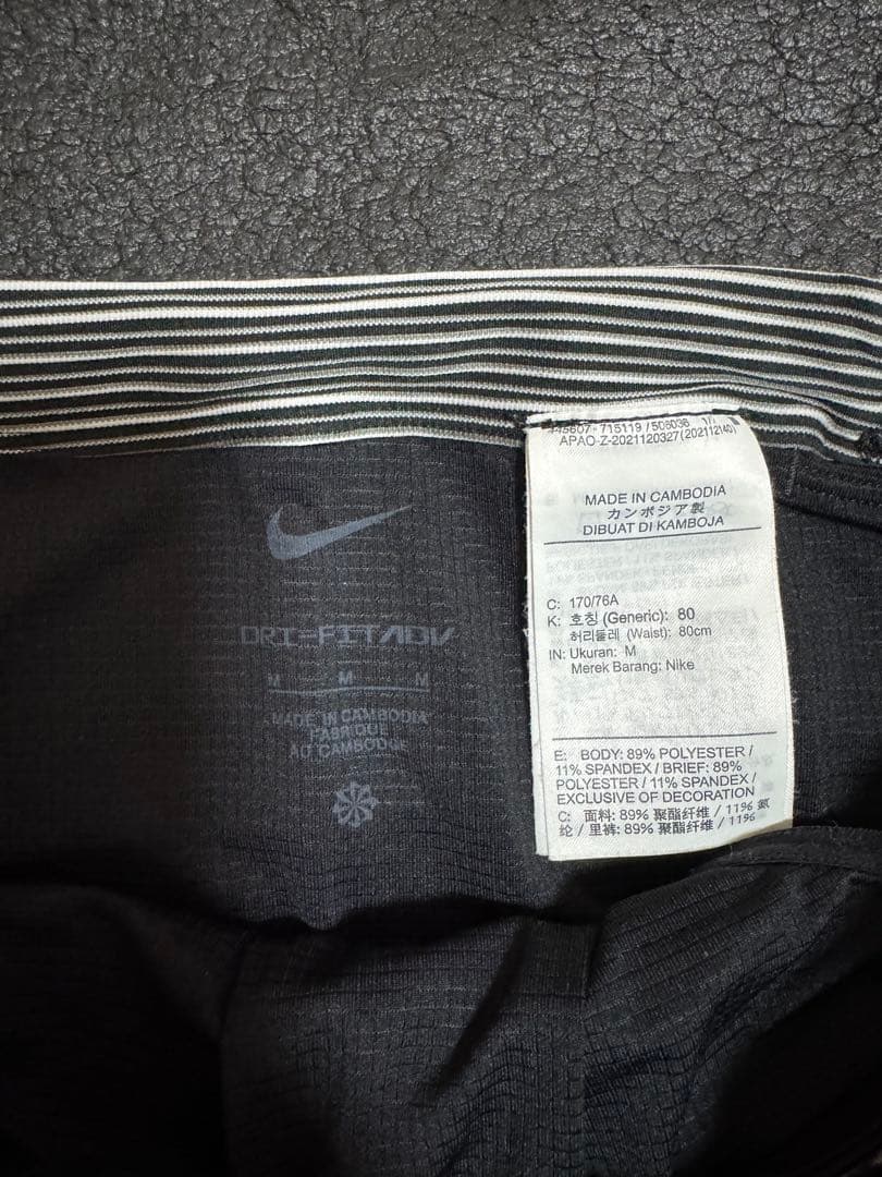 Nike エアロスイフト　DRI-FIT ADVハーフタイツ　Mサイズ　グレー