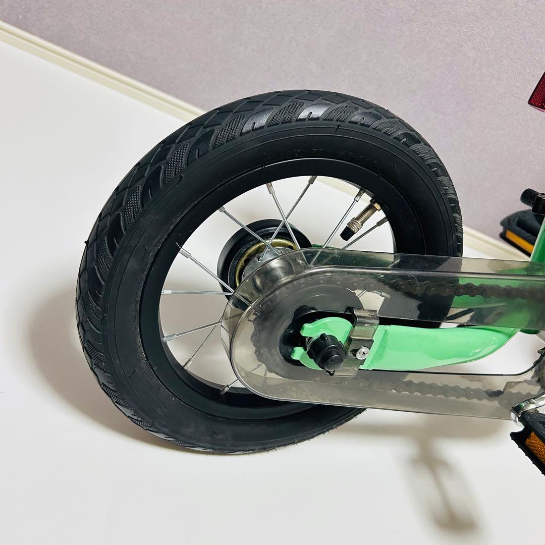 【ほぼ未使用】へんしんバイク2 エメラルドグリーン 緑 自転車 ストライダー