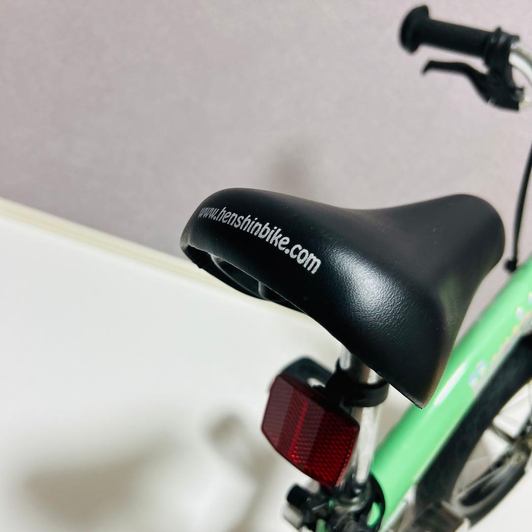 【ほぼ未使用】へんしんバイク2 エメラルドグリーン 緑 自転車 ストライダー
