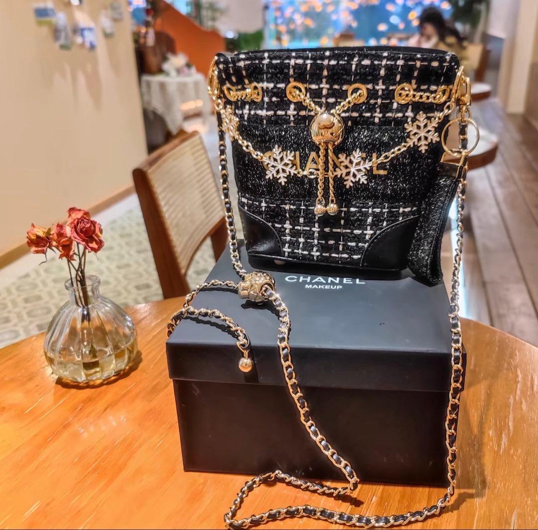 希少レア非売品 CHANEL ノベルティ ツイード バケットバッグ　ハンドバッグ