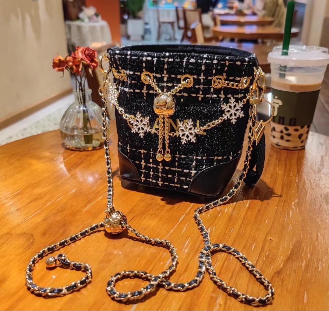 希少レア非売品 CHANEL ノベルティ ツイード バケットバッグ　ハンドバッグ