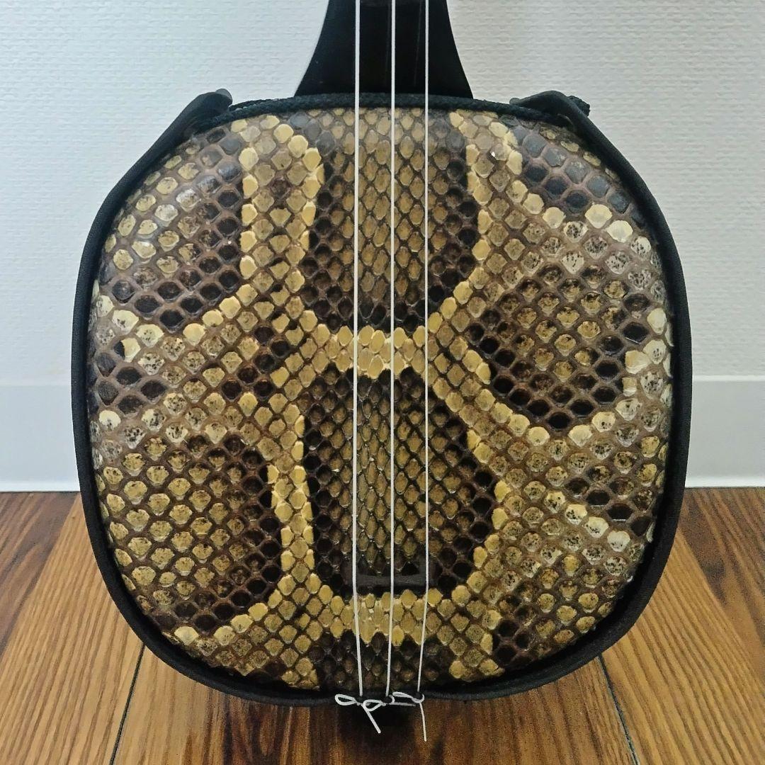 沖縄三線セット 本蛇皮強化張り 三線職人「米須睦」監修