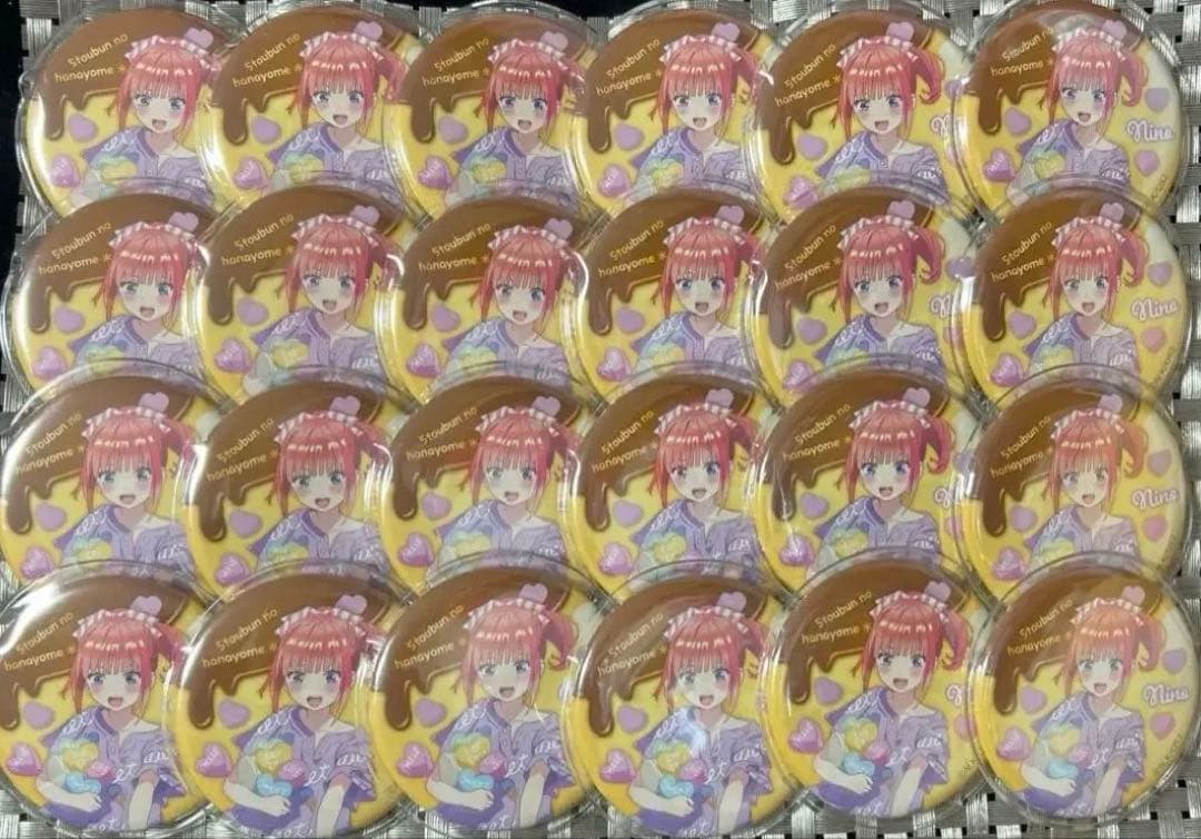 五等分の花嫁 Anisugar アトレ プリン 缶バッジ 中野二乃 24個