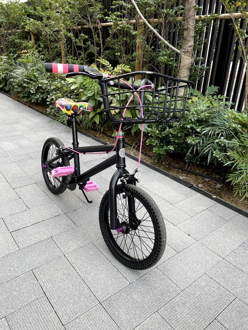 t*0様 子供用 パンクしない自転車 16インチ マットブラック