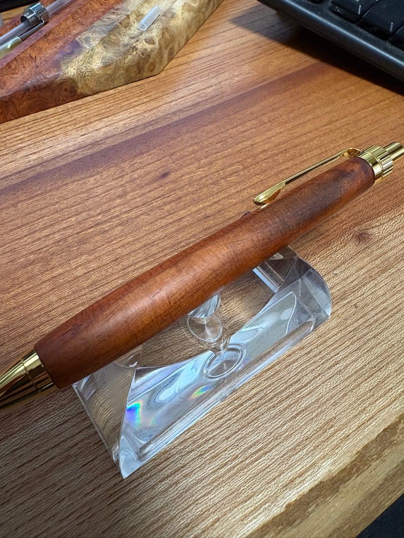 524極上　サイアミーズローズウッド　シアメース　木軸シャーペン　ボールペン