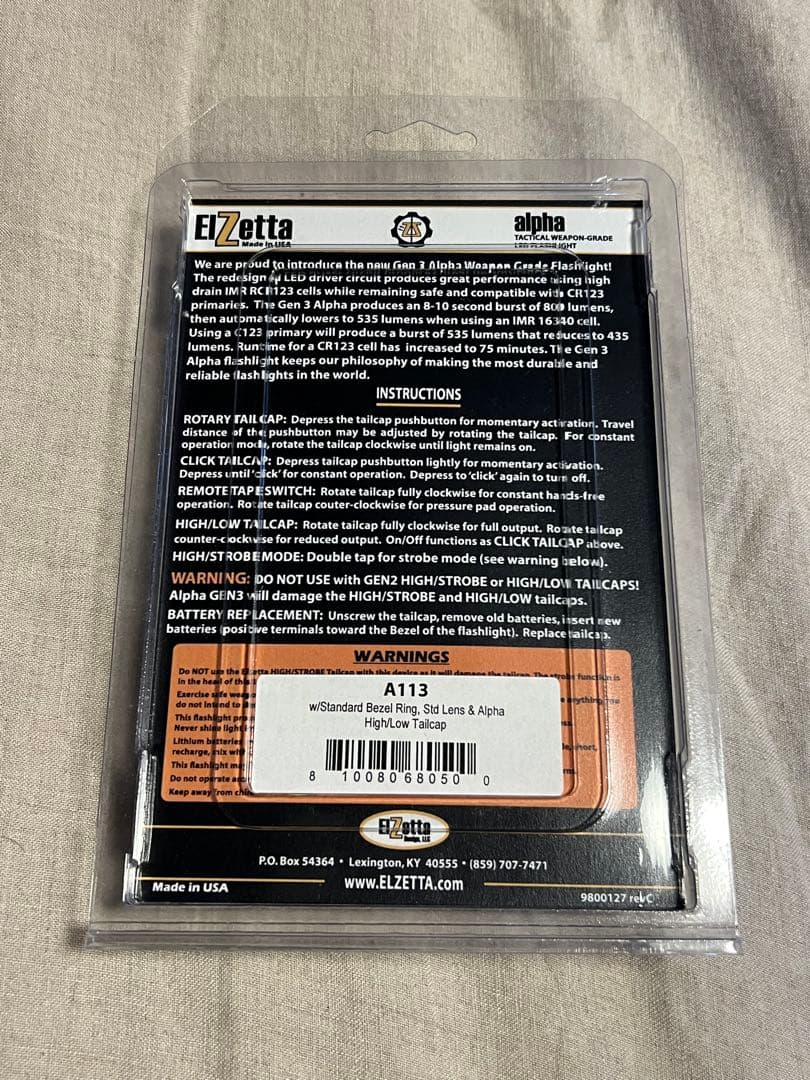 ユ*ロ様 Elzetta alpha gen3 A113 エルゼッタ アルファ